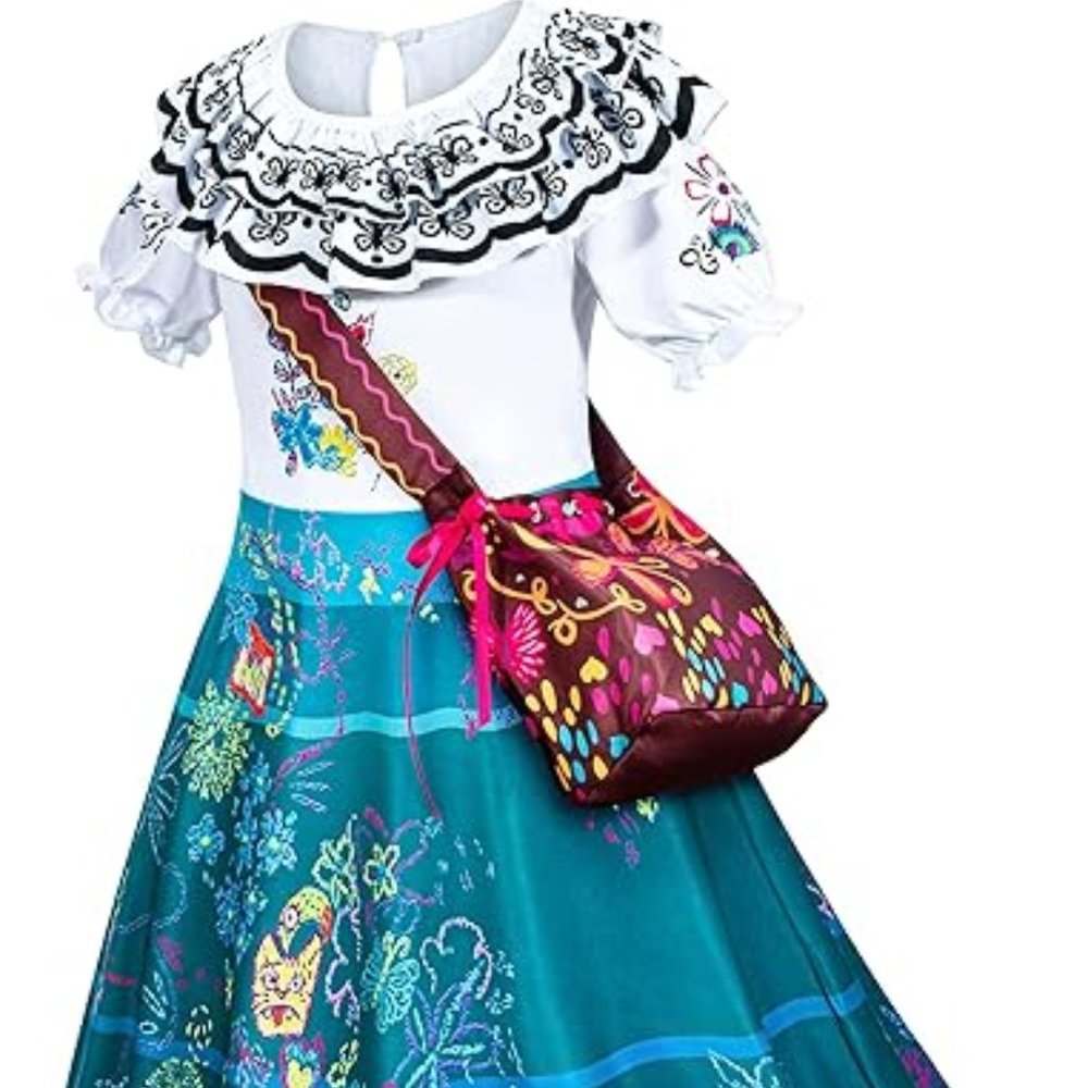 Mirabel Encanto Costume - Princess Birthday Dress - Halloween Fantasy Attire